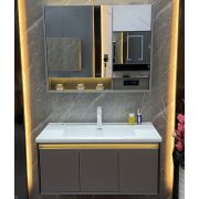 Y709 Тумба с раковиной и зеркалом для ванной комнаты подвесная с сенсорной LED-подсветкой