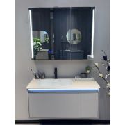 968 Тумба с раковиной и зеркальный шкаф для ванной комнаты