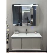 D07 Тумба с раковиной и зеркальный шкаф для ванной комнаты