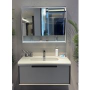 S06 Тумба с раковиной и зеркальный шкаф для ванной комнаты