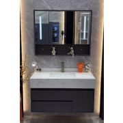 j097B Тумба с раковиной и зеркальный шкаф для ванной комнаты