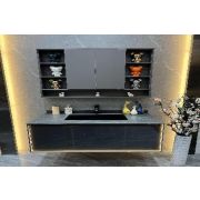 H030 Тумба с раковиной и зеркальный шкаф со складной конструкцией