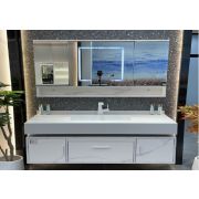 J197 Тумба с раковиной и зеркальный шкаф со  складной конструкцией